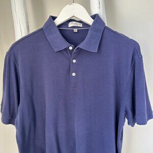 Peter Millar Men's Crown Soft Polo Short Sleeve Shirt Blue Sz XL